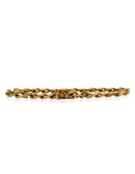 Pulsera eslabón bilbao c. seguridad 20cm oro 18k - Joyería Orocash
