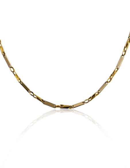Gargantilla cilindros forzados 60cm oro 18k - Joyería Orocash