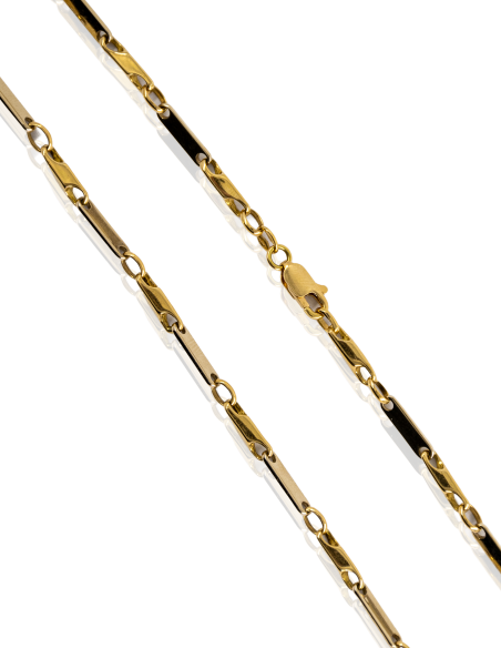 Gargantilla cilindros forzados 60cm oro 18k - Joyería Orocash