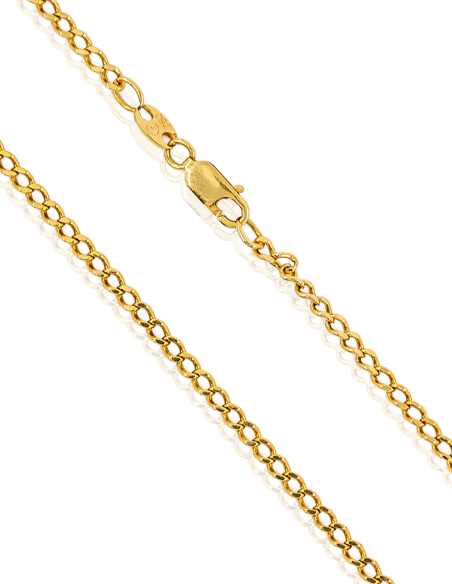 Cadena eslabón barbada 74cm oro 18k - Joyería Orocash