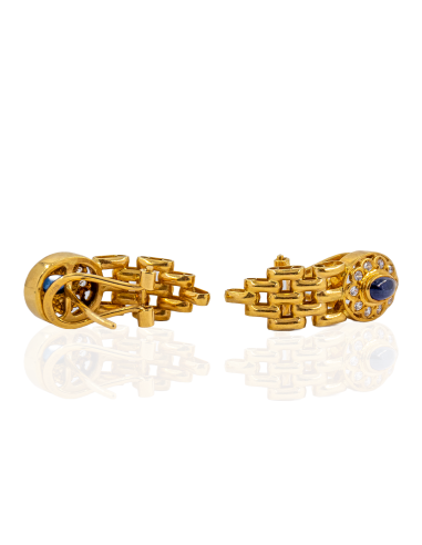 Pendientes Bismark con piedra oval oro 18k - Joyería Orocash