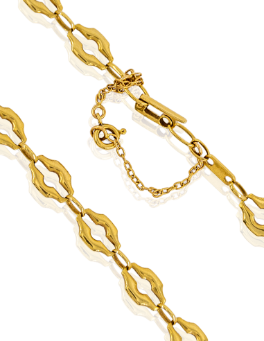 Cadena rombos c. seguridad 48cm oro 18k - Joyería Orocash