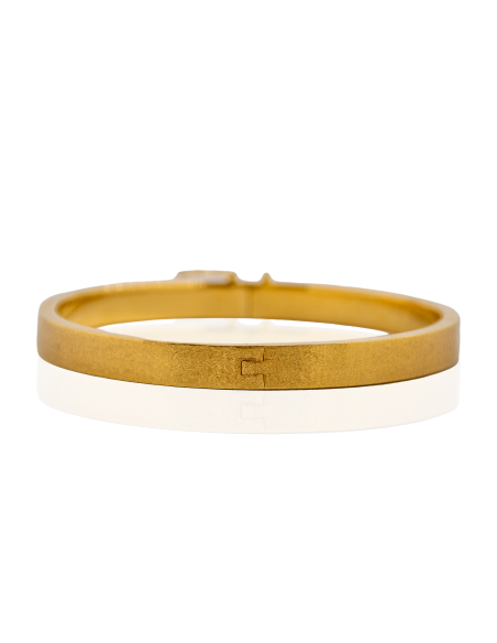 Pulsera caña plana satinada 6.5cm oro 18k - Joyería Orocash