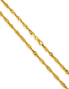 Cadena eslabón singapur 49cm oro 18k - Joyería Orocash 2