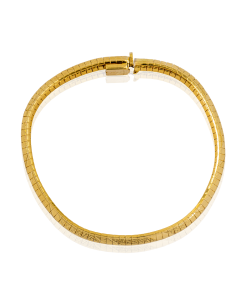 Pulsera ancha semi rígida disco 20cm oro 18k - Joyería Orocash 2