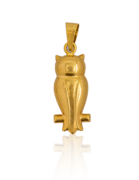 Colgante búho 2.5cm oro 18k - Joyería Orocash