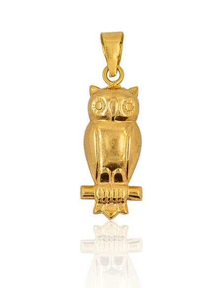 Colgante búho 2.5cm oro 18k - Joyería Orocash