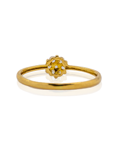 Anillo flor circonitas finito oro 18k - Joyería Orocash 2