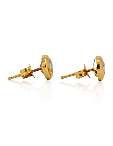 Pendientes chatón oro 18k - Joyería Orocash
