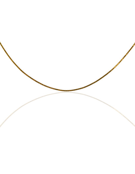 Cadena eslabón cuadrada 42cm oro 18k - Joyería Orocash
