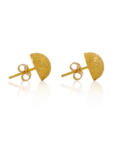 Pendientes media bola disco oro 18k - Joyería Orocash