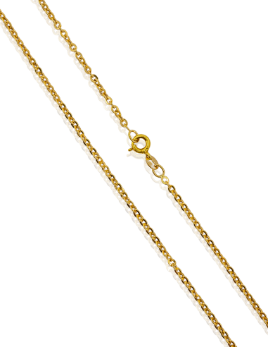 Cadena eslabón forzada lapidada 45cm oro 18k - Joyería Orocash