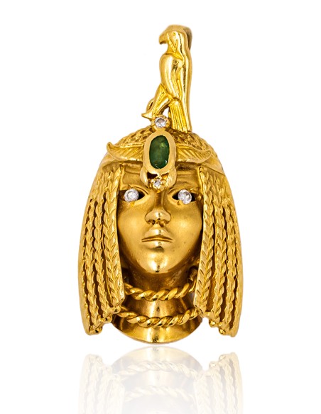 Colgante egipcio Nefertari 4.4cm oro 18k - Joyería Orocash