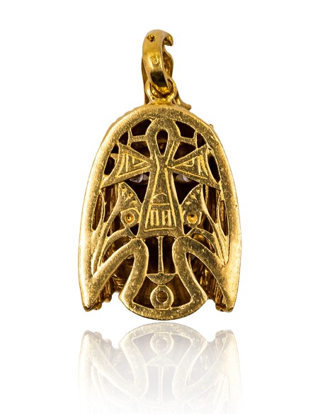 Colgante egipcio Nefertari 4.4cm oro 18k - Joyería Orocash