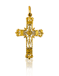 Cruz de Jerusalén calada 4.8cm oro 18k