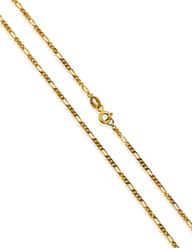 Cadena eslabón 3x1 50cm oro 18k - Joyería Orocash