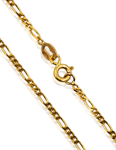 Cadena eslabón 3x1 50cm oro 18k - Joyería Orocash