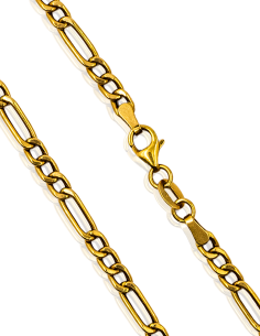 Cadena eslabón 3x1 61cm oro 18k - Joyería Orocash 2