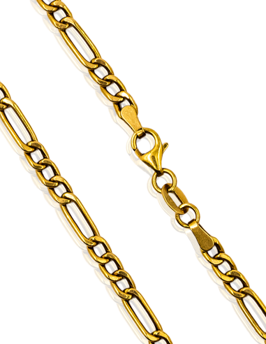Cadena eslabón 3x1 61cm oro 18k - Joyería Orocash