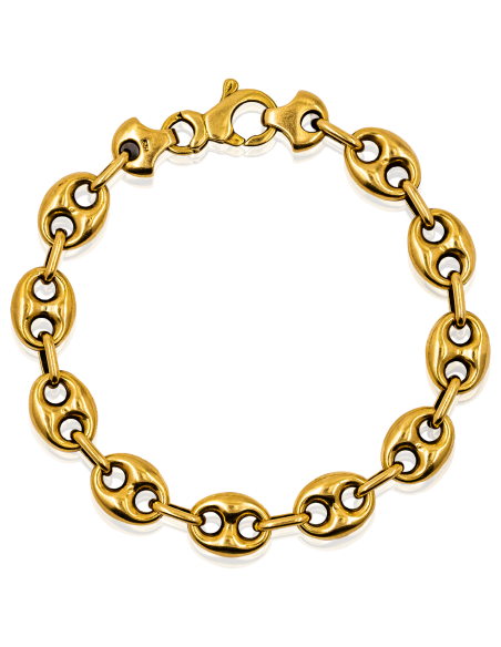 Pulsera eslabón calabrote mediano 19cm oro 18k - Joyería Orocash