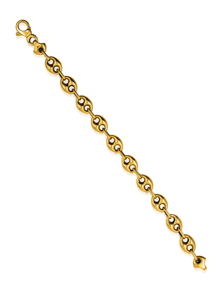 Pulsera eslabón calabrote mediano 19cm oro 18k - Joyería Orocash