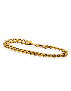 Pulsera eslabón barbada 20cm oro 18k - Joyería Orocash 2
