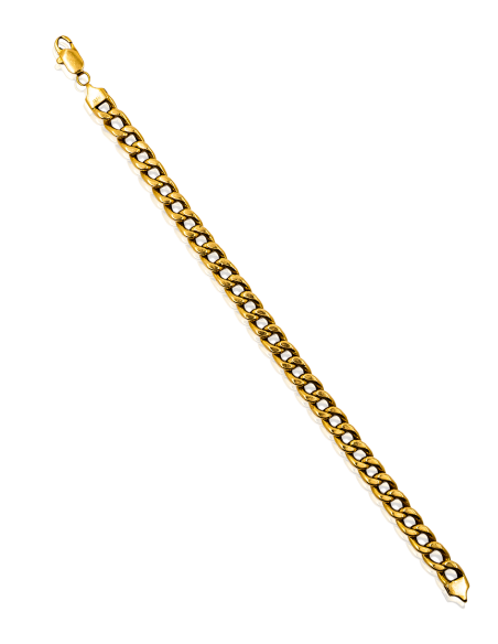 Pulsera eslabón barbada 20cm oro 18k - Joyería Orocash