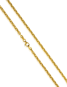 Cadena eslabón forzada satinada 60cm oro 18k - Joyería Orocash 2