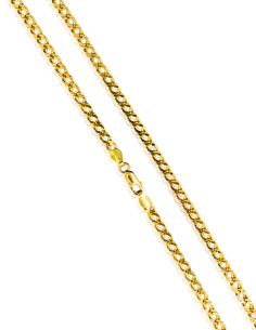 Cadena eslabón barbada doble 50cm oro 18k - Joyería Orocash 2
