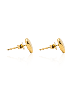 Pendientes corazón pulido hueco oro 18k - Joyería Orocash 2