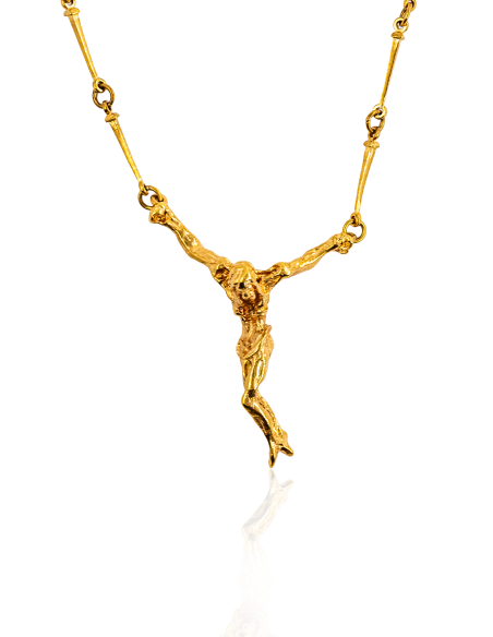 Cadena cristo Dalí 60cm oro 18k - Joyería Orocash