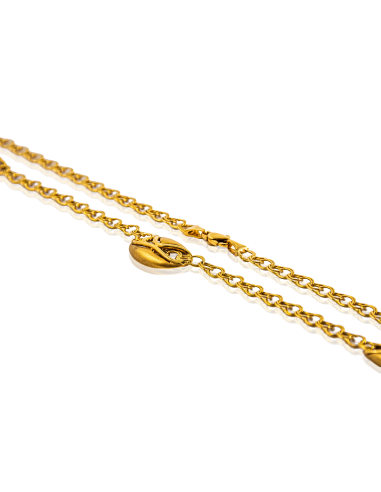 Gargantilla conchas acabados mate 18K- joyería Orocash