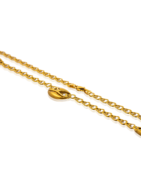 Gargantilla conchas acabados mate 18K- joyería Orocash