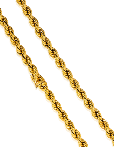 Cadena eslabón cordón grande macizo 52cm oro 18k - Joyería Orocash