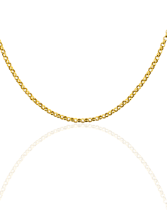 Cadena eslabón bauleta 49cm oro 18k - Joyería Orocash