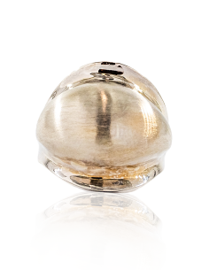 Anillo ancho plata satinada 18mm frontal I Orocash Joyería