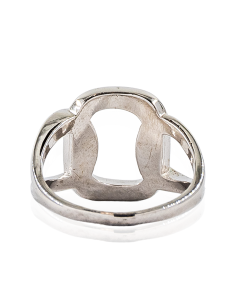 Anillo ancho eslabones plata 925 rodio | Joyería Orocash 2