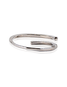 Anillo dos vueltas abierto circonitas plata | Orocash joyería 2