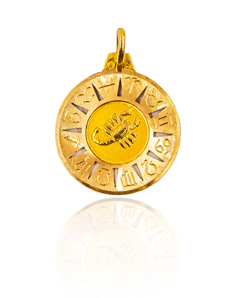 Colgante horóscopo Escorpio oro 18k - 1,6cm - Joyería Orocash