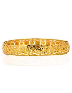 Pulsera caña moruna calada 6.5cm oro 18k - Joyería Orocash