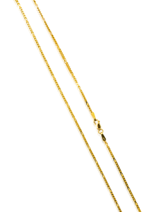 Cadena eslabón espiga 8x1 50cm oro 18k - Joyería Orocash 2