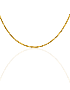 Cadena eslabón espiga 8x1 50cm oro 18k - Joyería Orocash