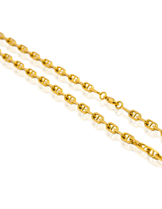 Cadena eslabón ancla forzada maciza 52cm oro 18k - Joyería Orocash