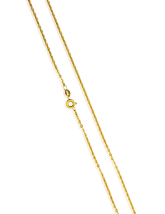 Cadena eslabón forzada lapidada 47cm oro 18k - Joyería Orocash 2