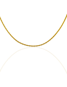 Cadena eslabón forzada lapidada 47cm oro 18k - Joyería Orocash