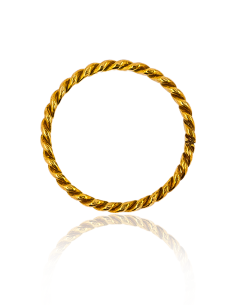 Anillo aro fino retorcido oro 18k - Joyería Orocash 2