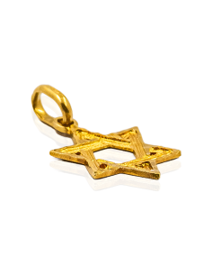 Colgante estrella de David labrada 2.3cm oro 18k - Joyería Orocash 2