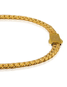 Cadena eslabón cubana 45cm oro 18k - Joyería Orocash 2