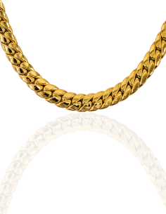 Cadena eslabón cubana 45cm oro 18k - Joyería Orocash