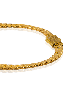 Cadena eslabón cubana 58cm oro 18k - Joyería Orocash 2
